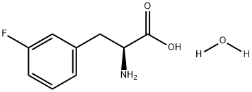 L-Phenylalanine, 3-fluoro-, monohydrate 结构式