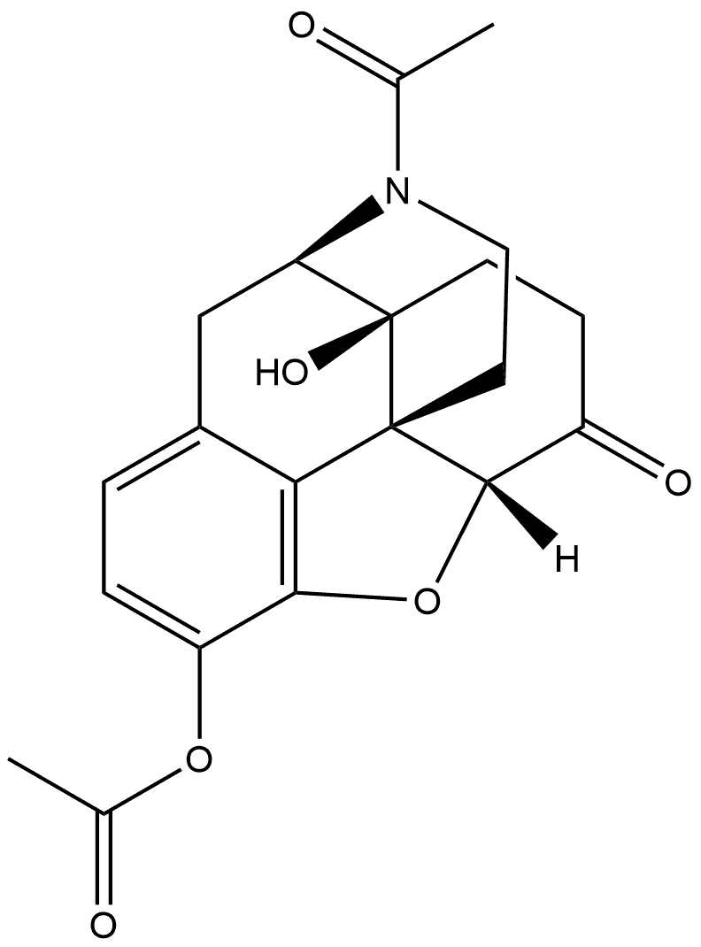 Morphinan-6-one, 17-acetyl-3-(acetyloxy)-4,5-epoxy-14-hydroxy-, (5α)- 结构式
