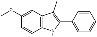 5-Methoxy-3-methyl-2-phenyl-1H-indole 结构式