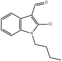 N-正丁基-2-氯-3-吲哚醛 结构式