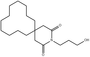 3-(3-Hydroxypropyl)-3-azaspiro[5.11]heptadecane-2,4-dione 结构式