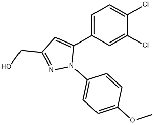 1H-Pyrazole-3-methanol, 5-(3,4-dichlorophenyl)-1-(4-methoxyphenyl)- 结构式