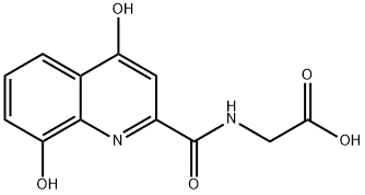 Glycine, N-[(4,8-dihydroxy-2-quinolinyl)carbonyl]- 结构式