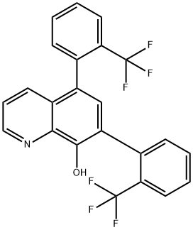 5,7-Bis(2-(trifluoromethyl)phenyl)quinolin-8-ol 结构式