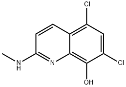 5,7-Dichloro-2-(methylamino)quinolin-8-ol 结构式