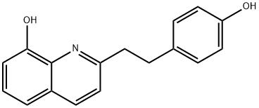 2-(4-Hydroxyphenethyl)quinolin-8-ol 结构式