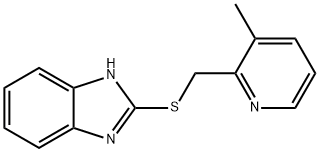 1H-Benzimidazole, 2-[[(3-methyl-2-pyridinyl)methyl]thio]- 结构式