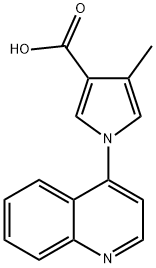 4-Methyl-1-(quinolin-4-yl)-1H-pyrrole-3-carboxylic acid 结构式
