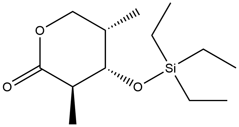 L-Arabinonic acid, 2,4-dideoxy-2,4-dimethyl-3-O-(triethylsilyl)-, δ-lactone 结构式