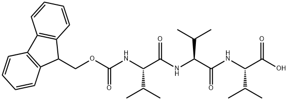 L-Valine, N-[(9H-fluoren-9-ylmethoxy)carbonyl]-L-valyl-L-valyl- (9CI) 结构式