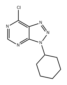 3H-1,2,3-Triazolo[4,5-d]pyrimidine, 7-chloro-3-cyclohexyl- 结构式