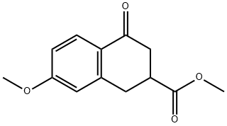 2-Naphthalenecarboxylic acid, 1,2,3,4-tetrahydro-7-methoxy-4-oxo-, methyl ester 结构式