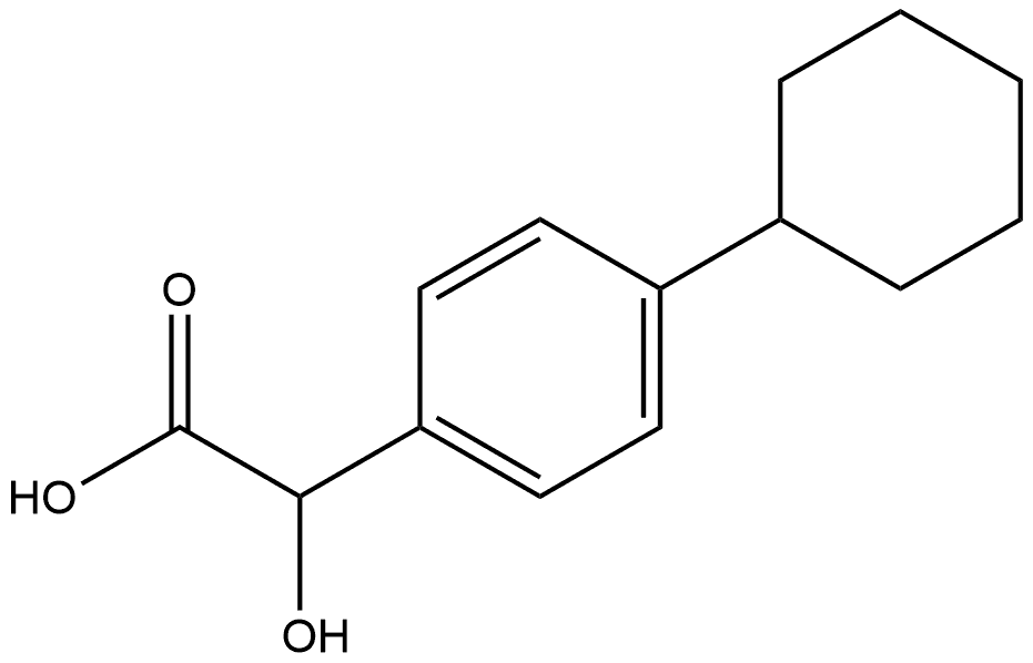 Benzeneacetic acid, 4-cyclohexyl-α-hydroxy- 结构式