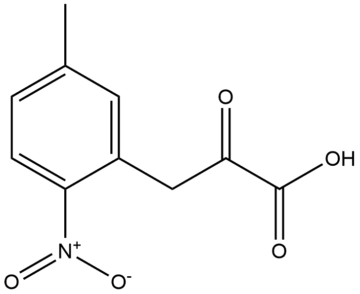 Benzenepropanoic acid, 5-methyl-2-nitro-α-oxo- 结构式