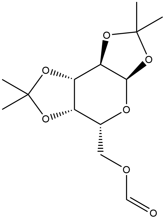 α-D-Galactopyranose, 1,2:3,4-bis-O-(1-methylethylidene)-, 6-formate 结构式