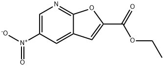 Furo[2,3-b]pyridine-2-carboxylic acid, 5-nitro-, ethyl ester 结构式