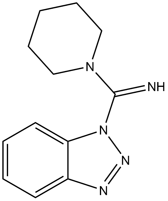 1H-Benzotriazole-1-methanimine, α-1-piperidinyl- 结构式