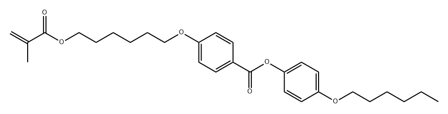 Benzoic acid, 4-[[6-[(2-methyl-1-oxo-2-propen-1-yl)oxy]hexyl]oxy]-, 4-(hexyloxy)phenyl ester 结构式