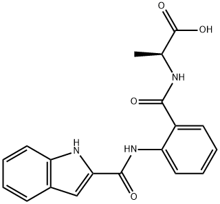 Alanine, N-[2-[(1H-indol-2-ylcarbonyl)amino]benzoyl]- 结构式