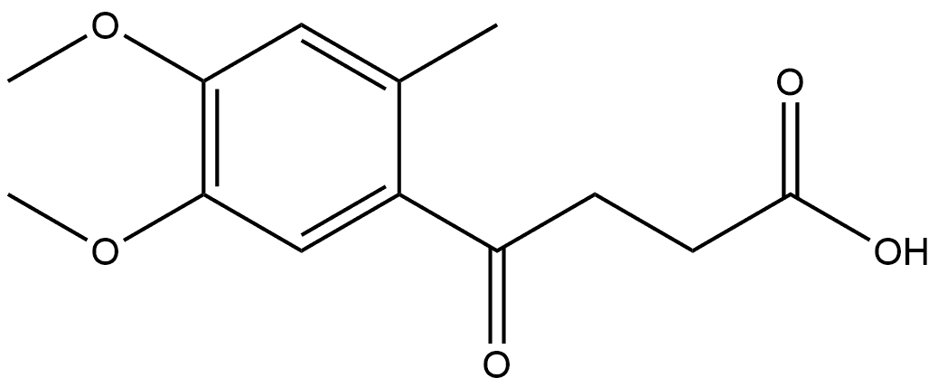 Benzenebutanoic acid, 4,5-dimethoxy-2-methyl-γ-oxo- 结构式