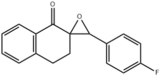 3-(4-Fluorophenyl)-3,4-dihydro-1H-spiro[naphthalene-2,2''-oxiran]-1-one 结构式