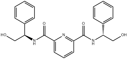 N2,N6-bis((R)-2-Hydroxy-1-phenylethyl)pyridine-2,6-dicarboxamide 结构式