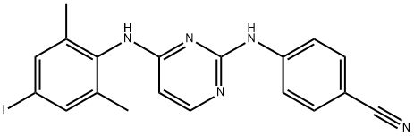 Benzonitrile, 4-[[4-[(4-iodo-2,6-dimethylphenyl)amino]-2-pyrimidinyl]amino]- 结构式