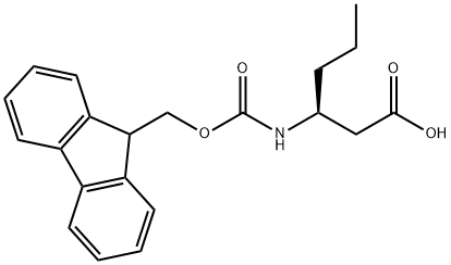 (S)-3-(FMOC-氨基)己酸 结构式