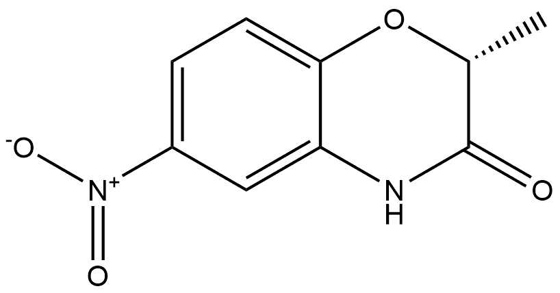 (R)-2-methyl-6-nitro-2H-benzo[b][1,4]oxazin-3(4H)-one 结构式