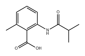 Benzoic acid, 2-methyl-6-[(2-methyl-1-oxopropyl)amino]- 结构式