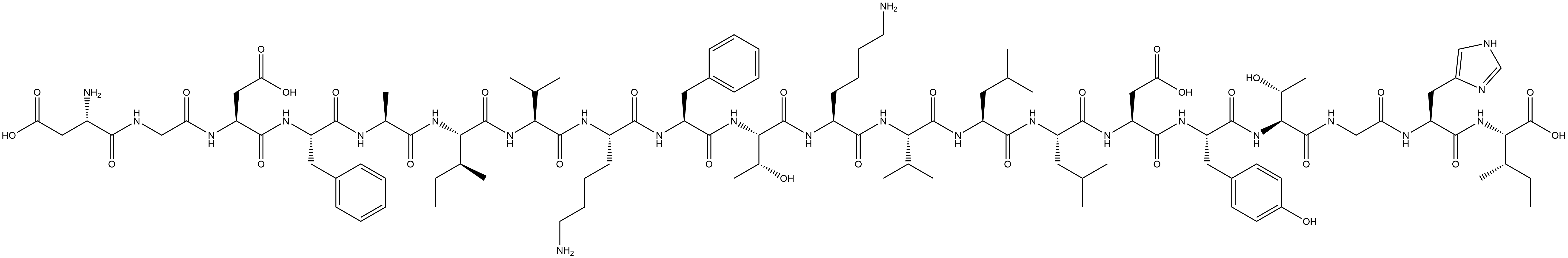 诱导性多肽ACHRΑ(97-116) 结构式