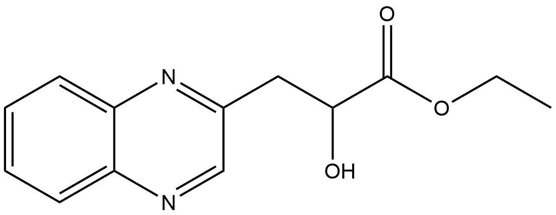 Ethyl 2-hydroxy-3-(quinoxalin-2-yl)propanoate 结构式