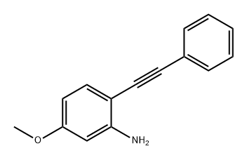 Benzenamine, 5-methoxy-2-(2-phenylethynyl)- 结构式