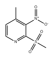 4-甲基-2-(甲基磺酰基)-3-硝基吡啶 结构式
