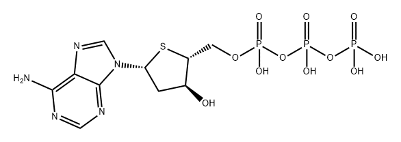 Adenosine 5'-(tetrahydrogen triphosphate), 2'-deoxy-4'-thio- 结构式