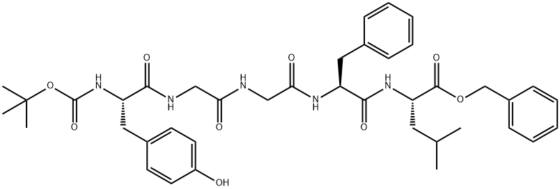 L-Leucine, N-[(1,1-dimethylethoxy)carbonyl]-L-tyrosylglycylglycyl-L-phenylalanyl-, phenylmethyl ester (9CI) 结构式