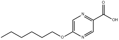 2-Pyrazinecarboxylic acid, 5-(hexyloxy)- 结构式
