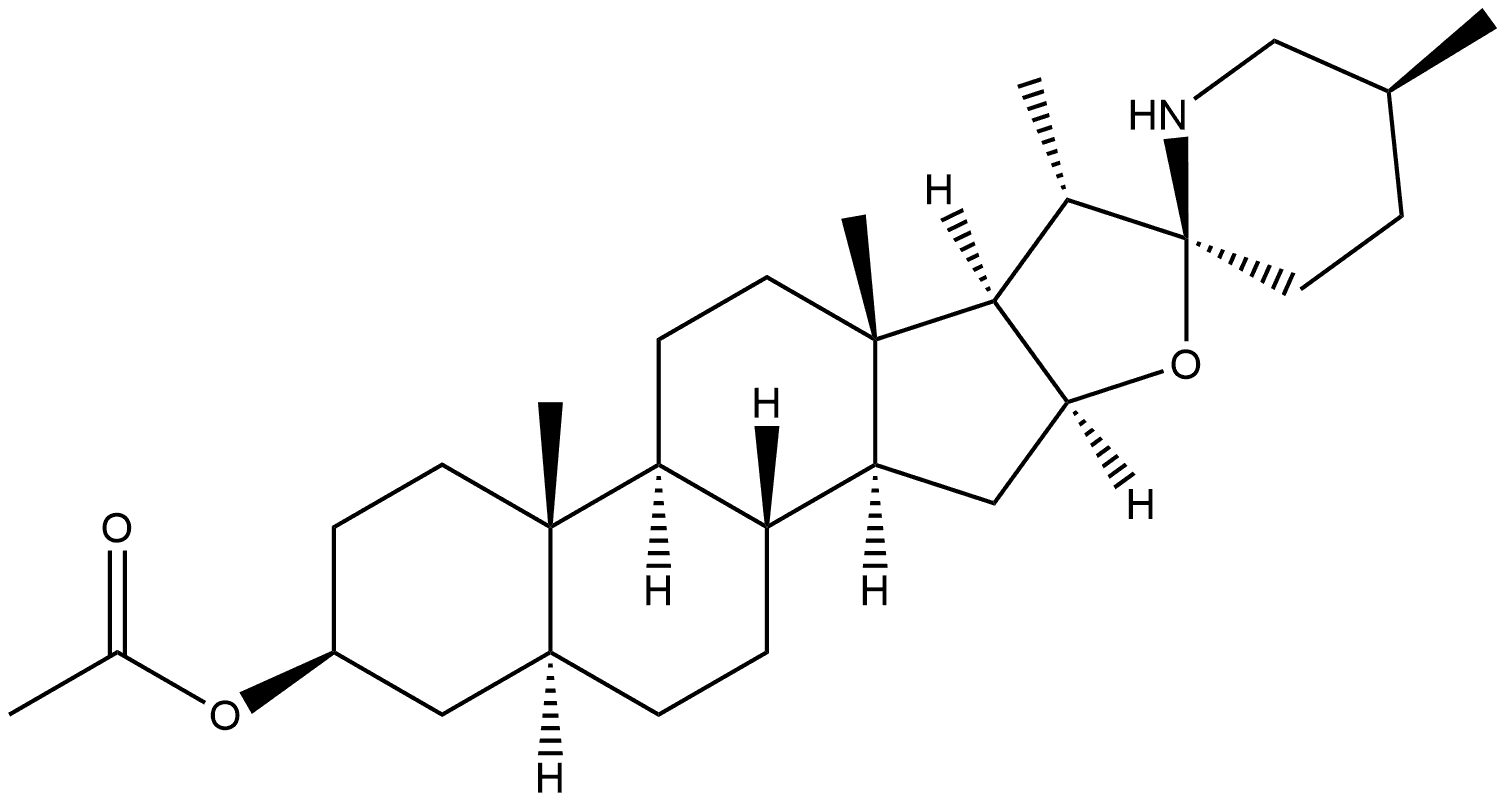 Spirosolan-3-ol, 3-acetate, (3β,5α,22β,25S)- 结构式