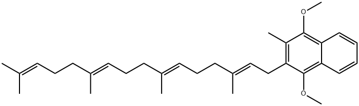 Naphthalene, 1,4-dimethoxy-2-methyl-3-[(2E,6E,10E)-3,7,11,15-tetramethyl-2,6,10,14-hexadecatetraenyl]- (9CI) 结构式