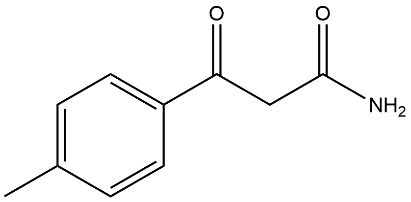 3-(4-甲基苯基)-3-氧代丙酰胺 结构式