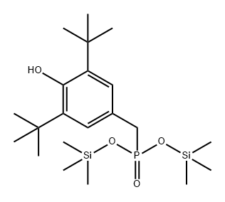 Phosphonic acid, [[3,5-bis(1,1-dimethylethyl)-4-hydroxyphenyl]methyl]-, bis(trimethylsilyl) ester (9CI) 结构式