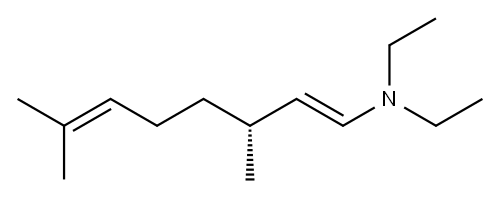 1,6-Octadien-1-amine, N,N-diethyl-3,7-dimethyl-, (1E,3R)- 结构式
