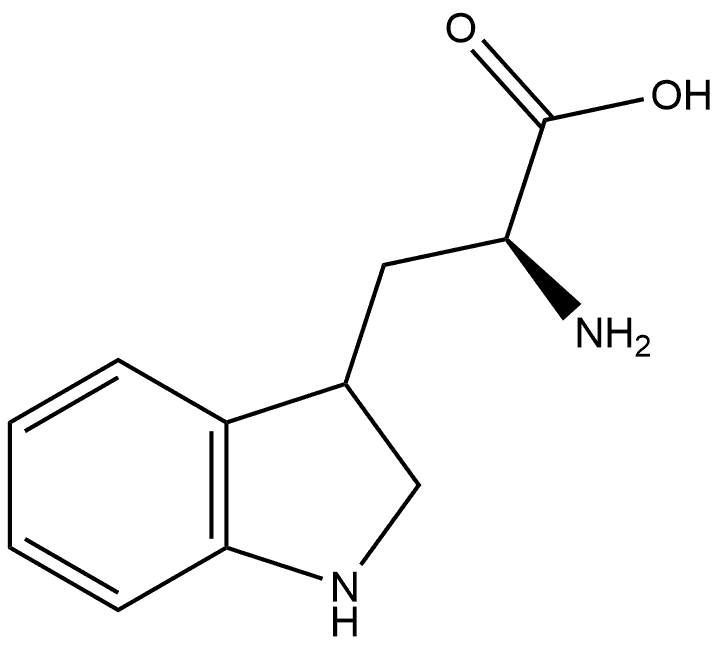 1H-Indole-3-propanoic acid, α-amino-2,3-dihydro-, (αS)- 结构式