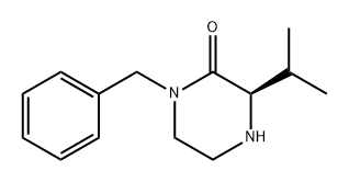 2-Piperazinone, 3-(1-methylethyl)-1-(phenylmethyl)-, (3R)- 结构式