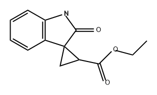 2'-氧代螺[环丙烷-1,3'-吲哚啉]-2-羧酸乙酯 结构式