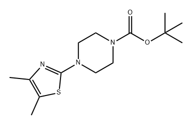 1-Piperazinecarboxylic acid, 4-(4,5-dimethyl-2-thiazolyl)-, 1,1-dimethylethyl ester 结构式