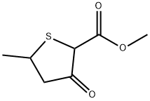 2-Thiophenecarboxylic acid, tetrahydro-5-methyl-3-oxo-, methyl ester 结构式