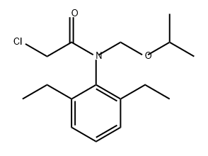 Acetamide, 2-chloro-N-(2,6-diethylphenyl)-N-[(1-methylethoxy)methyl]- 结构式
