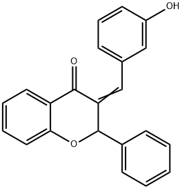 3-[(3-hydroxyphenyl)methylidene]-2-phenyl-3,4-dihydro-2H-1-benzopyran-4-one 结构式