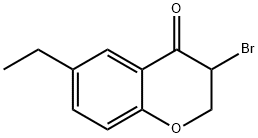 3-BROMO-6-ETHYL-3,4-DIHYDRO-2H-1-BENZOPYRAN-4-ONE 结构式